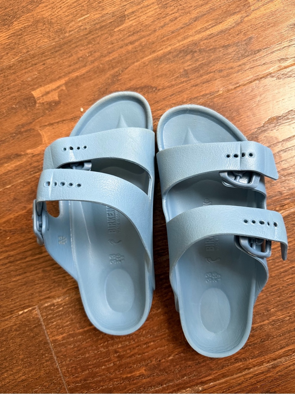 Birkenstock Light Blue Kids Double-Strap Slide Sandals